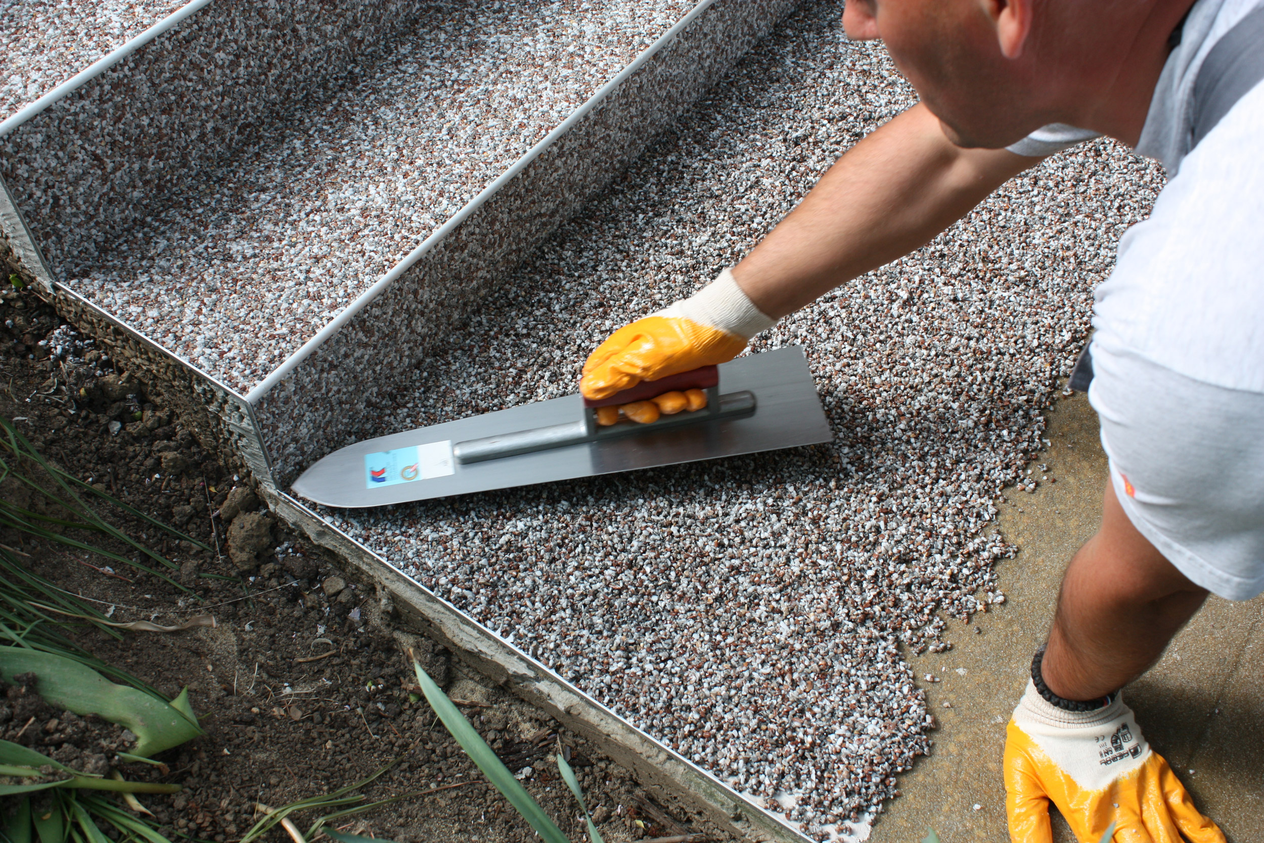 Steinteppich Technik